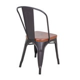 Factory fém bisztró szék háttámlás kialakítás hátulnézet