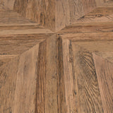 Kerek fa asztallap geometrikus mintázattal