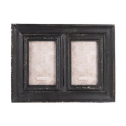 Antikolt fekete színű, dupla keretű fali fényképtartó képkeret.