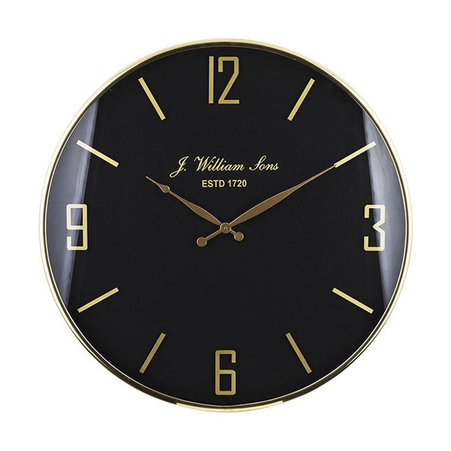 Fekete-arany színű falióra.