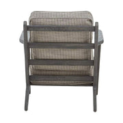 Amerikai tölgyből készült, szürke színű gyapjúpárnákkal kialakított fotel.