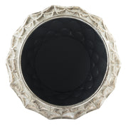 Antik ezüst színű,, dekor fém kaspó.