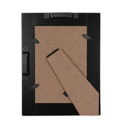 Sötétbarna színű fából készült, asztali-fali fényképtartó képkeret.