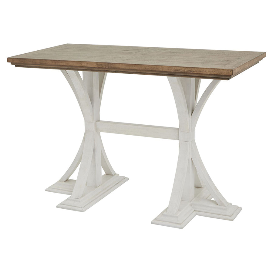 Tömör fenyőfából készült, kézműves bárasztal.