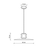 FERROLUCE RETRO Urban függeszték lámpa ∅ 40 cm E27