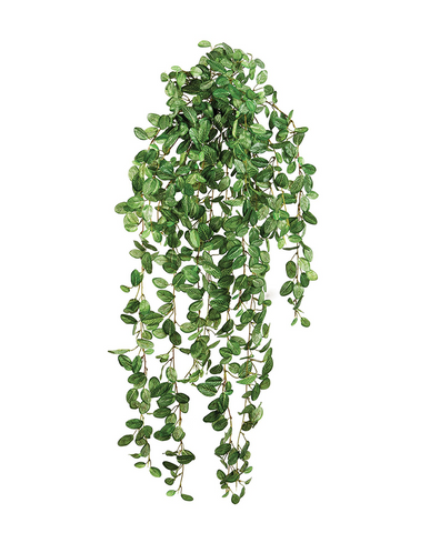 Fittonia zöld mű hálóslevél csüngő növény 85 cm hosszan, dekoratív műnövény leomló levelekkel.