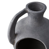Korsó formájú, kézműves terrakotta lámpás.