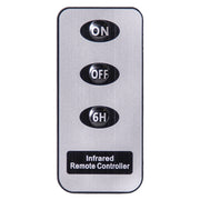 Infravörös távirányító LED gyertyákhoz, három gombbal: ON, OFF és 6H időzítő.