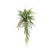 Függeszthető kialakítású, aszparágusz műnövény dekoráció.