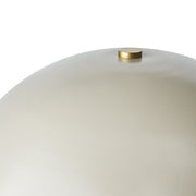 Bézs színű, gomba formájú, fém design asztali lámpa.