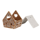 GINGERBREAD porcelán mécsestartó mézeskalács házikó, leszedett tetővel