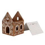 GINGERBREAD porcelán mécsestartó mézeskalács házikó leszedett tetővel
