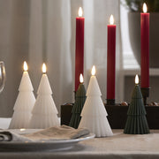 Fenyőfa formájú, karácsonyi LED gyertya.