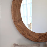 GRIMAUD falitükör fa keret részlet – illesztések és erezet közelről