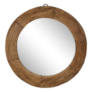 GRIMAUD rusztikus falitükör 100 cm, újrahasznosított fa kerettel – elölnézet