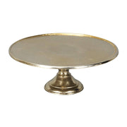 Aranyszínű alumínium tortaállvány Ø31 cm, modern glamour stílusban, masszív talapzattal, a Gros kollekcióból.