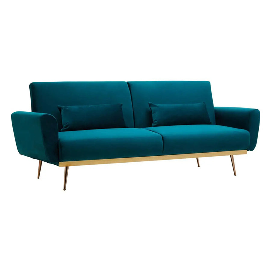 HATTON királykék bársony kanapéágy 211 cm