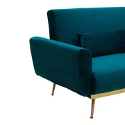 HATTON királykék bársony kanapéágy 211 cm