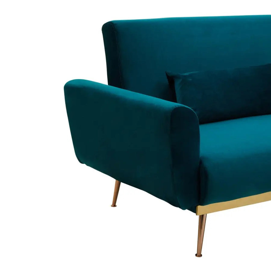 HATTON királykék bársony kanapéágy 211 cm