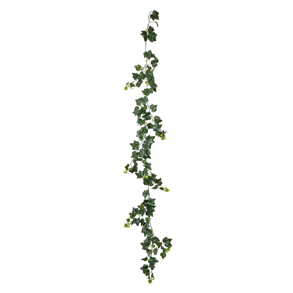 UV-álló mű borostyán girland 205 cm hosszúságban világosszürke háttéren