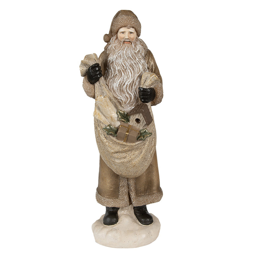 HERITAGE arany vintage Télapó figura 30 cm karácsonyi dekoráció