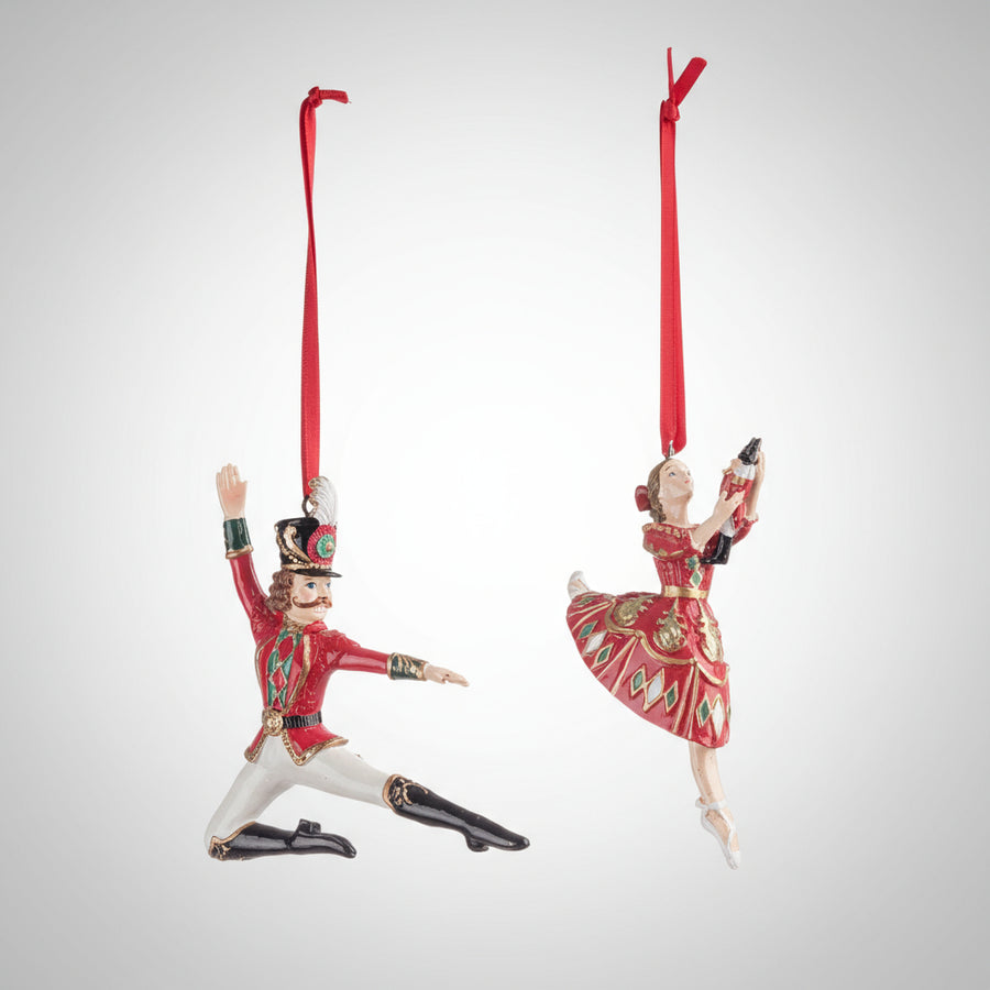 Diótörő és balerina karácsonyfadísz páros, Heritage kollekció