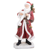 HERITAGE bordó vintage Mikulás figura 33 cm karácsonyi dekoráció