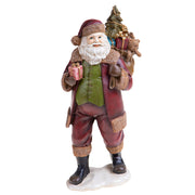 HERITAGE bordó vintage Mikulás figura 37 cm karácsonyi dekoráció