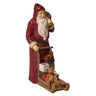 HERITAGE bordó vintage Télapó figura szánkóval 33 cm