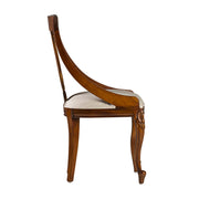 Heritage mahagónifa szék oldalnézet, ívelt vázzal