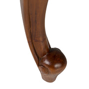 Heritage mahagónifa szék ívelt láb közelről