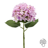 Pink mű hortenzia 60 cm real touch hatású szirmokkal fehér háttéren