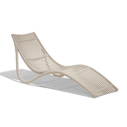 Ekrü színű műanyag design napozóágy.