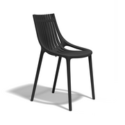 Fekete színű design műanyag kerti szék.