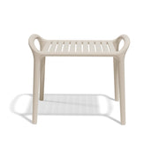 Ekrü színű műanyag, design kisasztal.