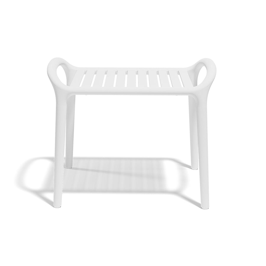 Fehér műanyag, design kisasztal.