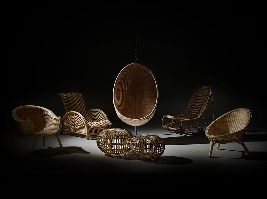 ICONS Egg Chair függeszthető natúr rattan tojásfotel