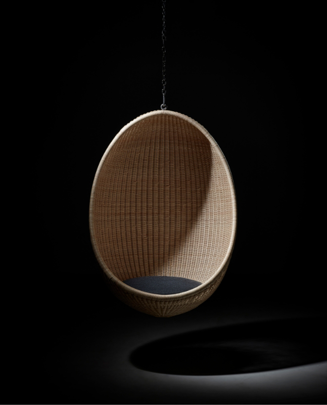 ICONS Egg Chair függeszthető natúr rattan tojásfotel