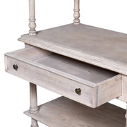 IMPERIAL akácfa könyvespolc nyitott fiókkal, részletes kidolgozással