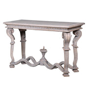 Akantuszlábas, intarziaberakásos exkluzív kézműves konzolasztal.