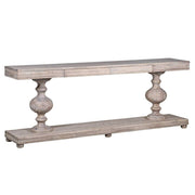 IMPERIAL akácfa konzolasztal 236 cm elölnézetben, koloniál stílusban