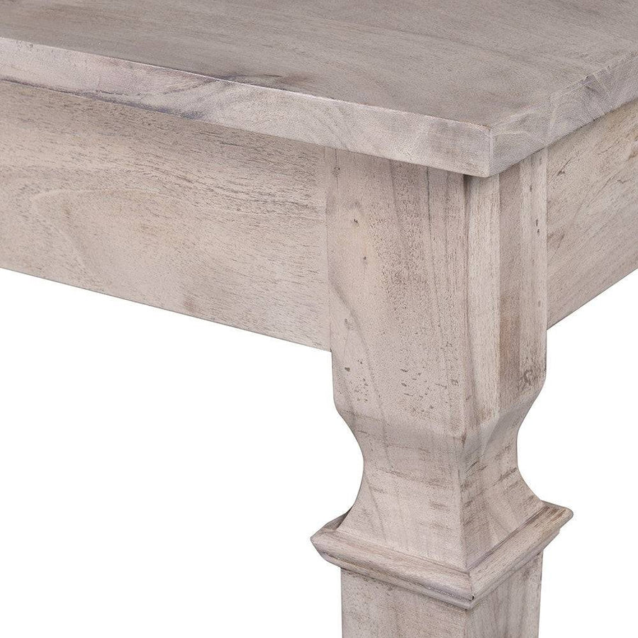 Imperial akácfa konzolasztal – natúr akácfa részlet közelről