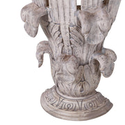 Tömör mangófából készült, akantuszleveles exkluzív kézműves konzolasztal.