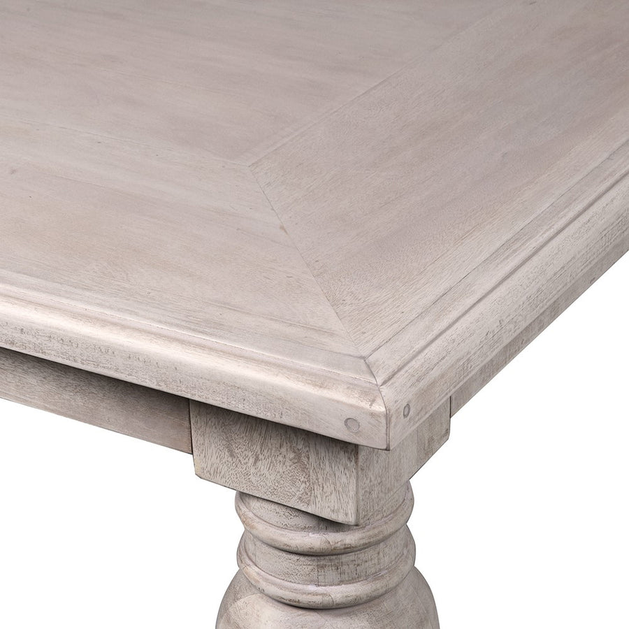 Tömör mangófából készült, koloniál stílusú, exkluzív, kézműves étkezőaszat.