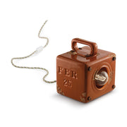 Vintage narancs színű ipari asztali lámpa.