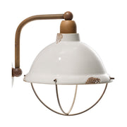 Vintage fehér színű ipari falilámpa.