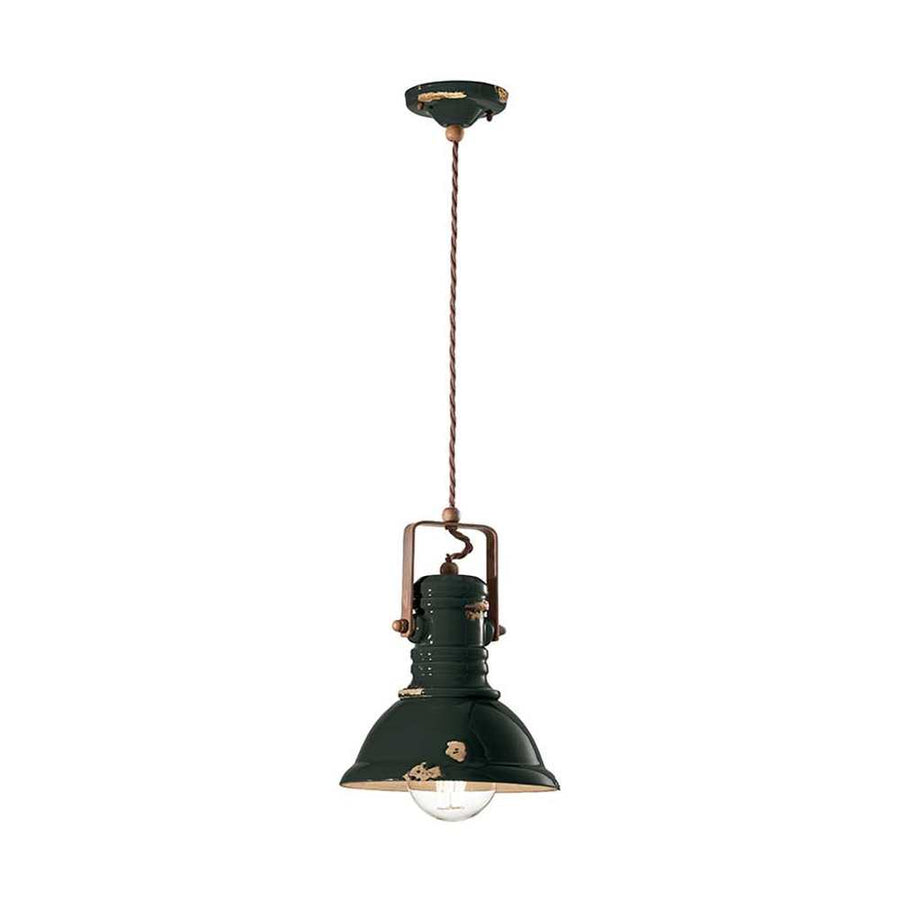 Vintage fekete színű ipari lámpa.