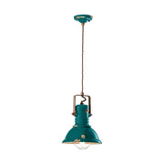 Vintage Olajkék színű ipari lámpa.