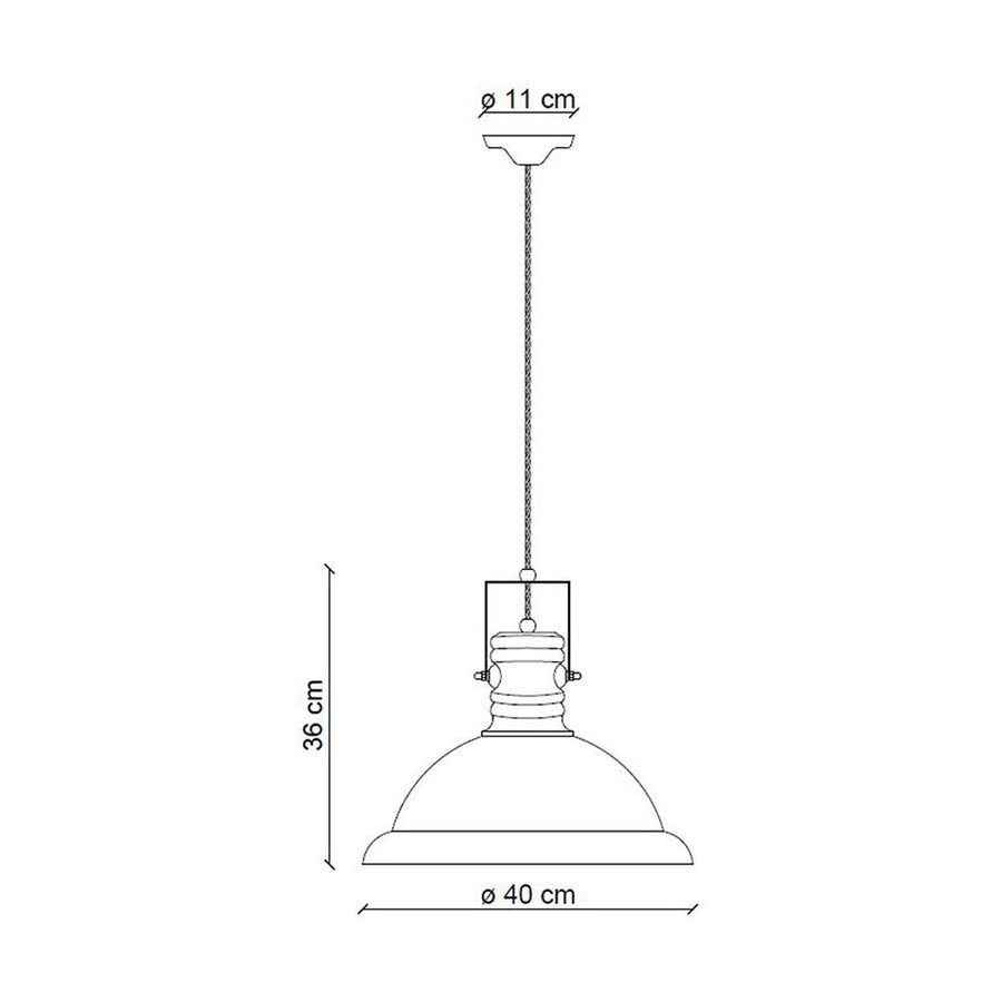 Ipari stílusú lámpa technikai rajza.