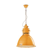 Vintage sárga színű ipari lámpa.